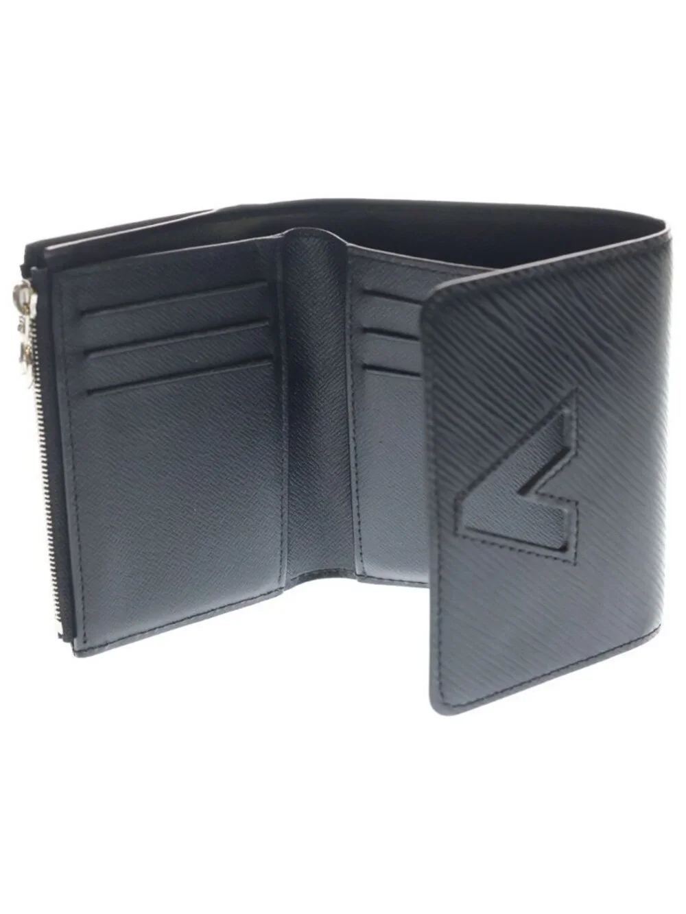 Louis Vuitton Epi Portefeuille Twist Compact Wallet Trifold Coin Case Black